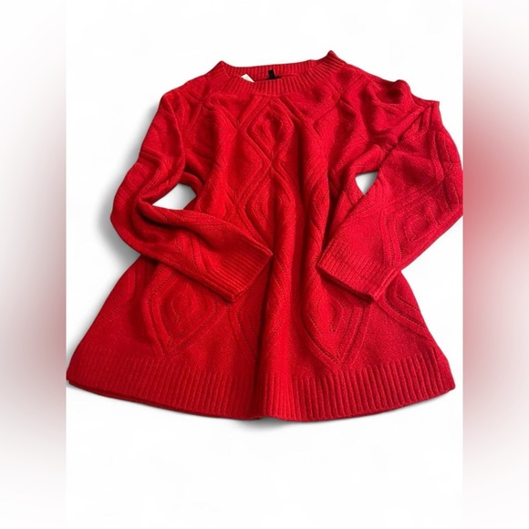 Talbots Red Crew Neck Sweater with Cozy Knit - Picture 1 of 3